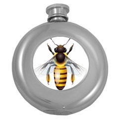 Bee Round Hip Flask (5 Oz) by BangZart