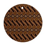 Batik The Traditional Fabric Ornament (Round) Front