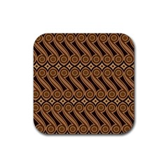 Batik The Traditional Fabric Rubber Coaster (square)  by BangZart