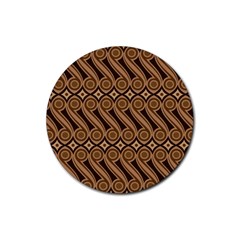 Batik The Traditional Fabric Rubber Coaster (round) 