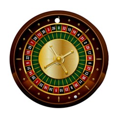 Casino Roulette Clipart Round Ornament (two Sides) by BangZart