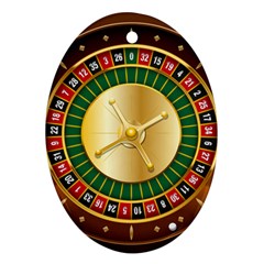 Casino Roulette Clipart Oval Ornament (two Sides) by BangZart