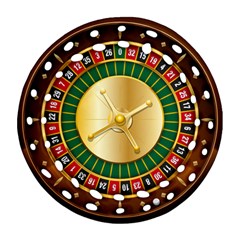 Casino Roulette Clipart Round Filigree Ornament (two Sides) by BangZart