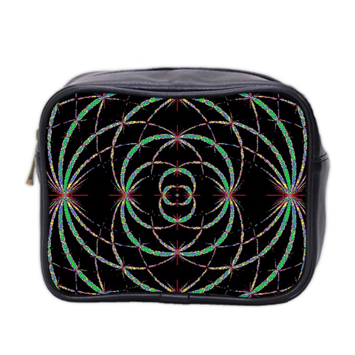 Abstract Spider Web Mini Toiletries Bag 2-Side