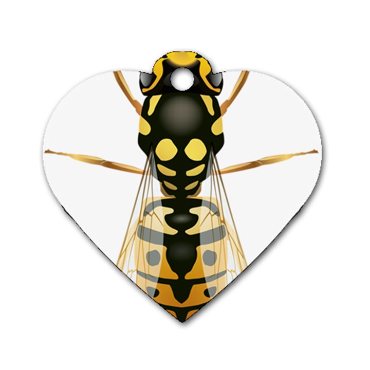 Wasp Dog Tag Heart (Two Sides)