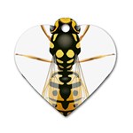 Wasp Dog Tag Heart (Two Sides) Back