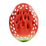 Piece Of Watermelon Oval Filigree Ornament (Two Sides) Back