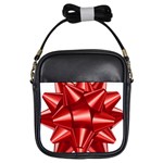 Red Bow Girls Sling Bags Front