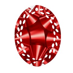 Red Bow Ornament (oval Filigree) by BangZart