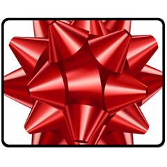 Red Bow Double Sided Fleece Blanket (medium) 