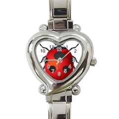 Ladybug Insects Heart Italian Charm Watch by BangZart