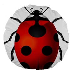 Ladybug Insects Large 18  Premium Round Cushions