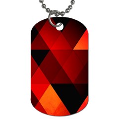 Abstract Triangle Wallpaper Dog Tag (one Side)