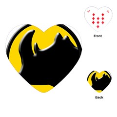 Black Rhino Logo Playing Cards (heart)  by BangZart