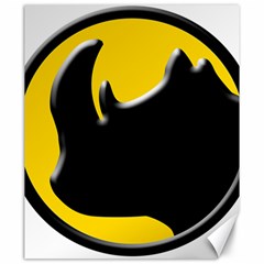 Black Rhino Logo Canvas 20  X 24   by BangZart