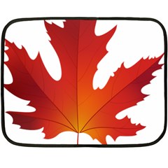 Autumn Maple Leaf Clip Art Double Sided Fleece Blanket (mini)  by BangZart