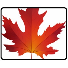 Autumn Maple Leaf Clip Art Double Sided Fleece Blanket (medium) 