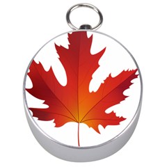 Autumn Maple Leaf Clip Art Silver Compasses by BangZart