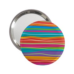 Colorful Horizontal Lines Background 2 25  Handbag Mirrors by TastefulDesigns