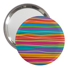 Colorful Horizontal Lines Background 3  Handbag Mirrors by TastefulDesigns