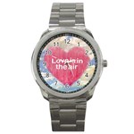 Love Concept Poster Design Sport Metal Watch Front