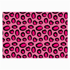 Cute Pink Animal Pattern Background Large Glasses Cloth (2-side) by TastefulDesigns