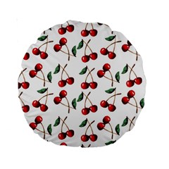 Cherry Red Standard 15  Premium Round Cushions by Kathrinlegg