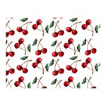 Cherry Red Double Sided Flano Blanket (Mini)  35 x27  Blanket Front