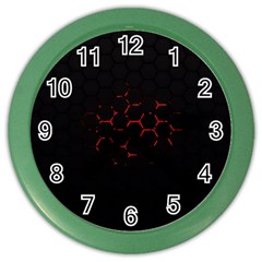 Abstract Pattern Honeycomb Color Wall Clocks by BangZart