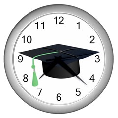 Graduate Cap Wall Clocks (silver)  by Colorfulart23