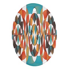 Colorful Geometric Abstract Ornament (oval) by linceazul