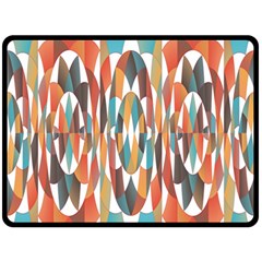 Colorful Geometric Abstract Fleece Blanket (large)  by linceazul