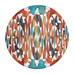 Colorful Geometric Abstract Round Filigree Ornament (two Sides)