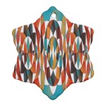 Colorful Geometric Abstract Snowflake Ornament (Two Sides) Front