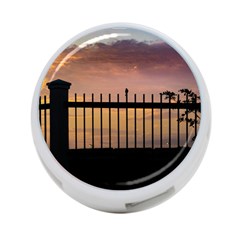 Small Bird Over Fence Backlight Sunset Scene 4-port Usb Hub (one Side) by dflcprints