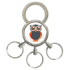 Owl Logo 3-ring Key Chains
