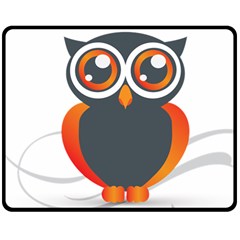 Owl Logo Double Sided Fleece Blanket (medium) 