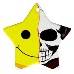 Skull Behind Your Smile Star Ornament (two Sides) by BangZart