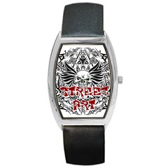 Tattoo tribal street art Barrel Style Metal Watch