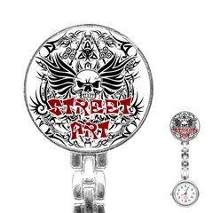 Tattoo tribal street art Stainless Steel Nurses Watch