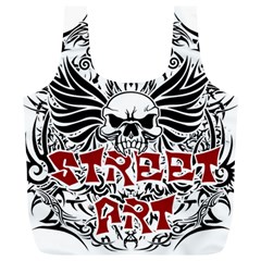 Tattoo tribal street art Full Print Recycle Bags (L) 