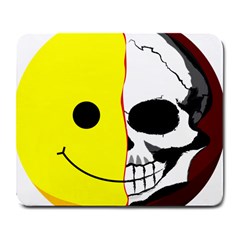 Skull Behind Your Smile Large Mousepads by BangZart