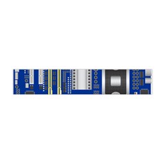 Classic Blue Computer Mainboard Flano Scarf (mini) by BangZart