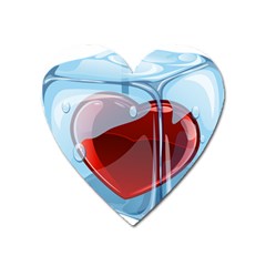 Heart In Ice Cube Heart Magnet by BangZart