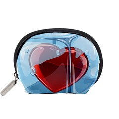 Heart In Ice Cube Accessory Pouches (small) 