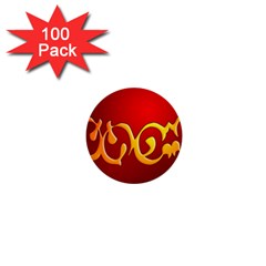 Easter Decorative Red Egg 1  Mini Buttons (100 Pack) 