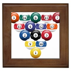 Racked Billiard Pool Balls Framed Tiles by BangZart