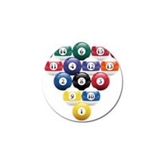 Racked Billiard Pool Balls Golf Ball Marker (10 Pack) by BangZart