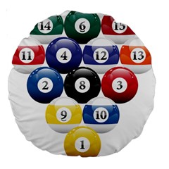 Racked Billiard Pool Balls Large 18  Premium Round Cushions