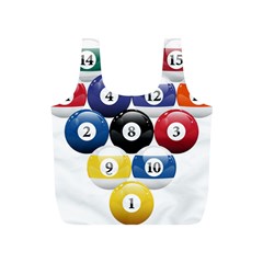 Racked Billiard Pool Balls Full Print Recycle Bags (s) 